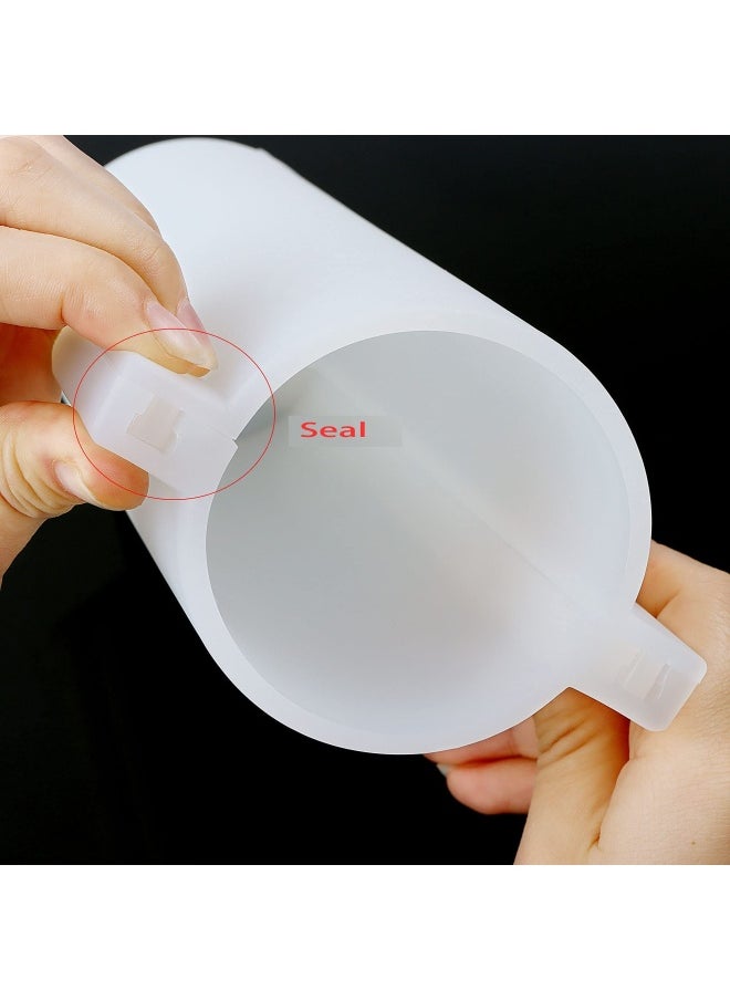 Mose Cafolo Mose Cafolo Silicone Soap Mold Large Column Mold Tube Soap Snap Together 38oz Loaf Embed Making Round Bars Cylinder DIY Handmade Swirl Making Tool 1000ML  - Image 5