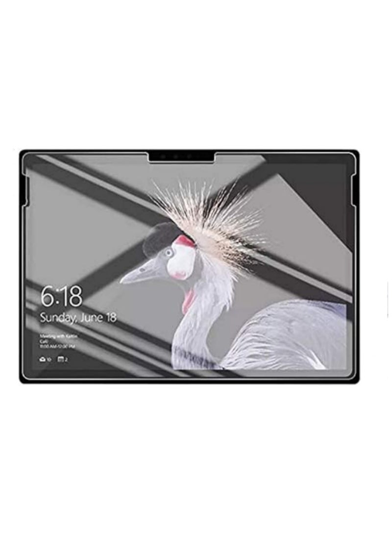 9H Tempered Glass Screen Protector for Microsoft Surface Pro 6 12.3 Inch Full Coverage HD Clear 2.5D Smooth Rounded Edges Front Camera Protection - Image 2