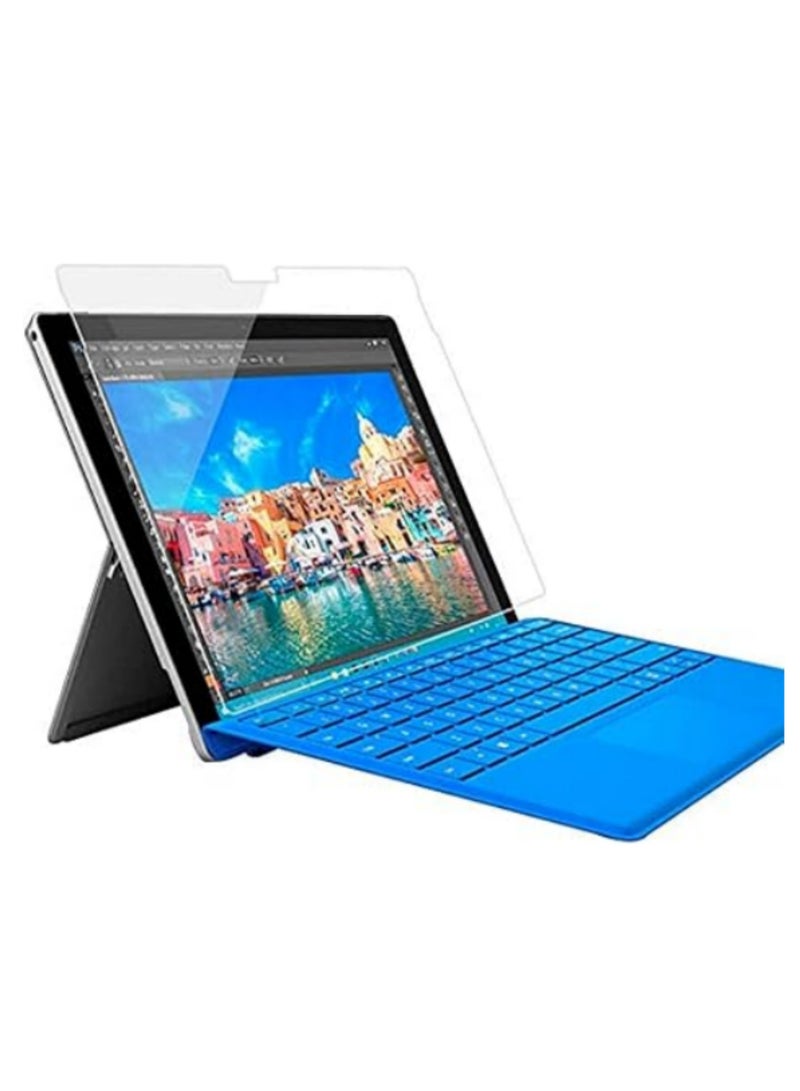 9H Tempered Glass Screen Protector for Microsoft Surface Pro 6 12.3 Inch Full Coverage HD Clear 2.5D Smooth Rounded Edges Front Camera Protection - Image 3