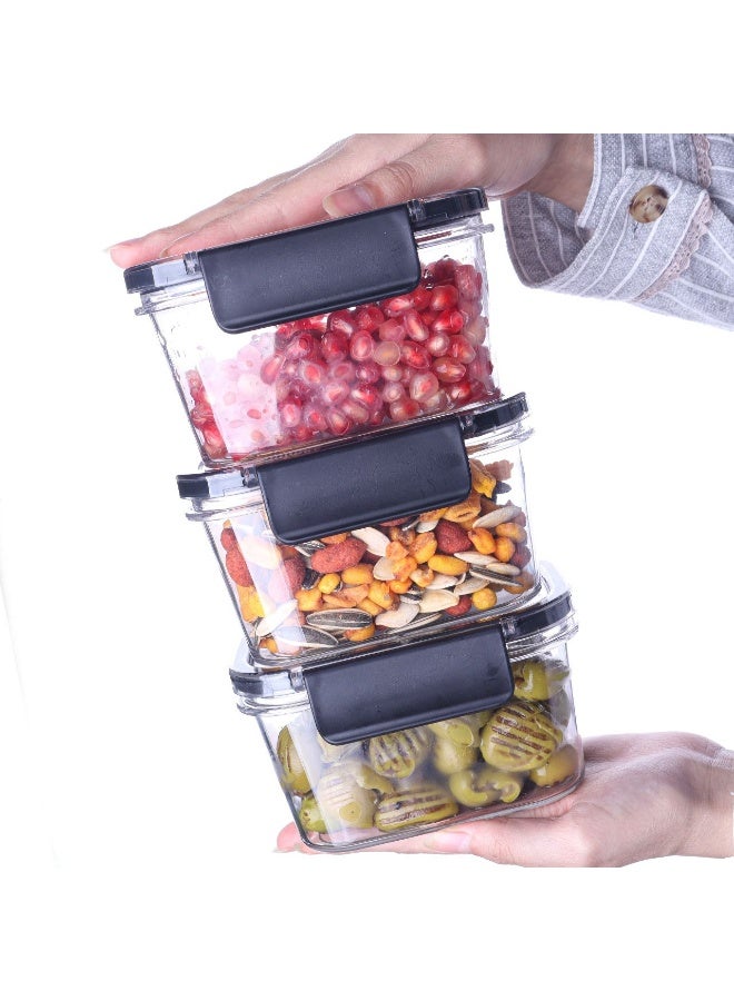 فينيكس طقم علب تخزين أكريليك بيور من "فونكس" 3 قطع، سعة 400 مل، بغطاء كلبس محكم الغلق - Image 2