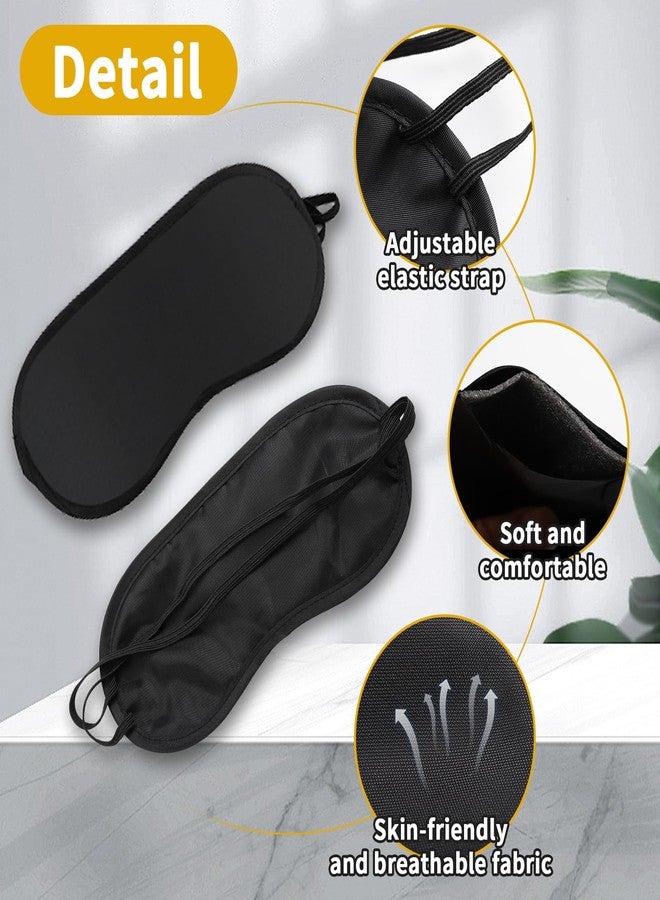 Dyrfolm 100 Pcs Eye Mask Sleeping,Blindfold Eye Cover,Sleep Mask Bulk with Elastic Strap and Drawstring Bags,Soft Sleep Eye Mask Shade Cover Blindfolds for Party Games Travel Sleep Women Men,Black - Image 4