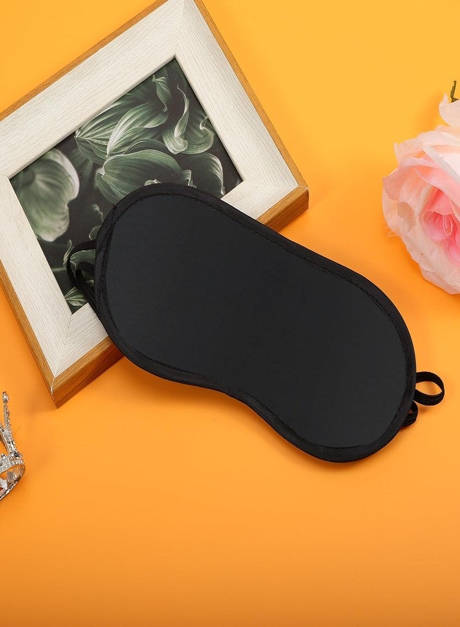 Dyrfolm 100 Pcs Eye Mask Sleeping,Blindfold Eye Cover,Sleep Mask Bulk with Elastic Strap and Drawstring Bags,Soft Sleep Eye Mask Shade Cover Blindfolds for Party Games Travel Sleep Women Men,Black - Image 5
