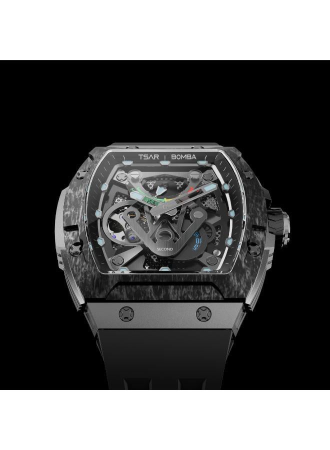 TSAR BOMBA Men's FKM Rubber Automatic Watch TB8216TF-01 - 46.0*50.7 mm - Image 4