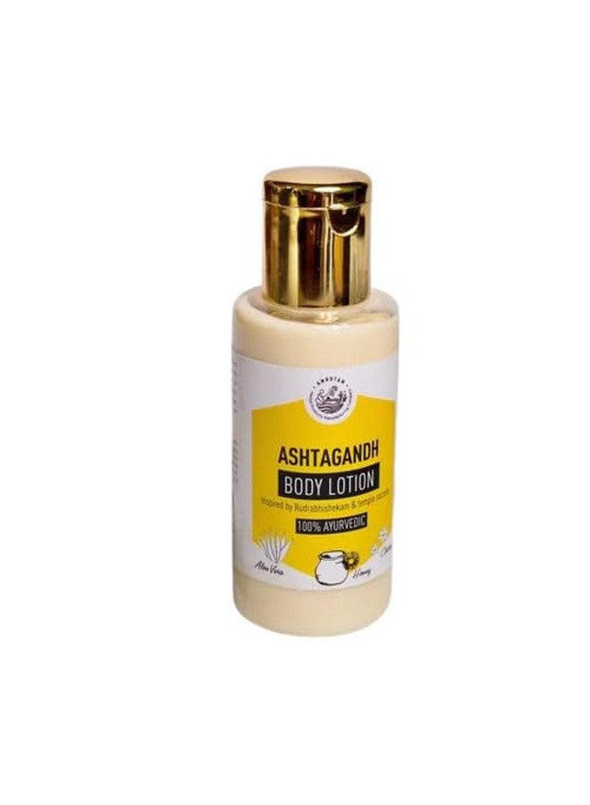 AMRUTAM Ashtagandh Body Lotion - Ayurvedic lotion inspired by Rudrabhishekam temple secres | Herbal Treatment for Body and Face | Radiant Glow Skin | Reduces Tan and Wrinkles,100ml - Image 1