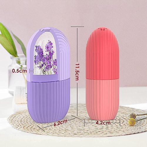 Commence face Ice Roller silicon | Ice Cube Roller for Glowing Skin, Improve Puffy Eyes, Remove Dark Circle, Pore Shrink, Face Beauty Skin Care | Reusable & Unbreakable (Multicolour) (Multicolor-10) - Image 3