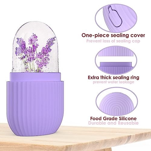 Commence face Ice Roller silicon | Ice Cube Roller for Glowing Skin, Improve Puffy Eyes, Remove Dark Circle, Pore Shrink, Face Beauty Skin Care | Reusable & Unbreakable (Multicolour) (Multicolor-10) - Image 2