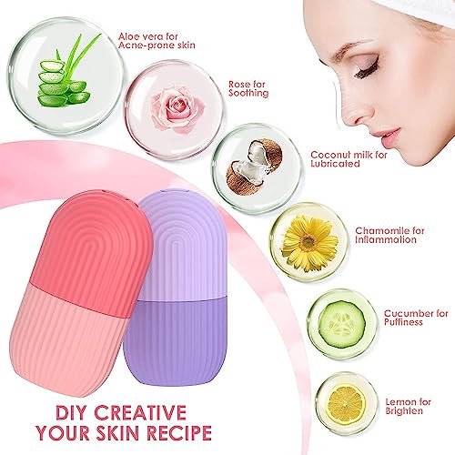 Commence face Ice Roller silicon | Ice Cube Roller for Glowing Skin, Improve Puffy Eyes, Remove Dark Circle, Pore Shrink, Face Beauty Skin Care | Reusable & Unbreakable (Multicolour) (Multicolor-10) - Image 4