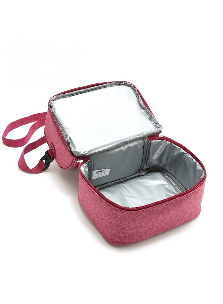 SANNE Thermal Insulated Lunch Bag Handheld Double-Layer Picnic Bag - Image 2