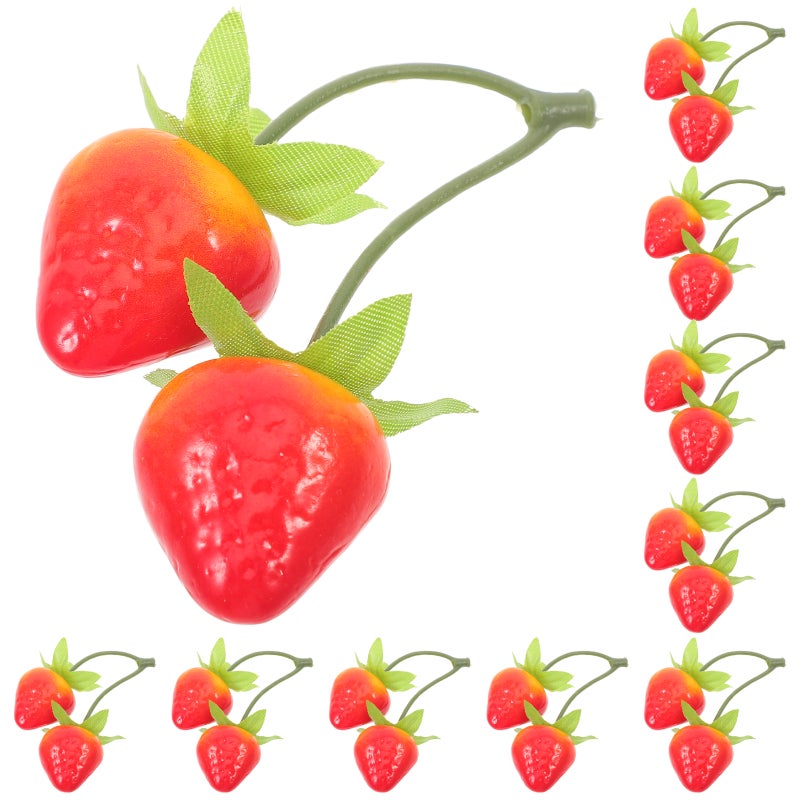 40 pcs Mini Strawberry Tiny Artificial Fruit Model Mini Fruits Lifelike Miniature Strawberry - Image 5