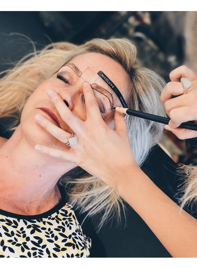 مادلوف أقلام رسم الحواجب المسبقة ومبراة من MADLUVV Brow Boss Brow Mapping، لفناني الحواجب المحترفين، خطوط دقيقة وشمع ثابت أثناء العملية - عبوة من 3 قطع - Image 5