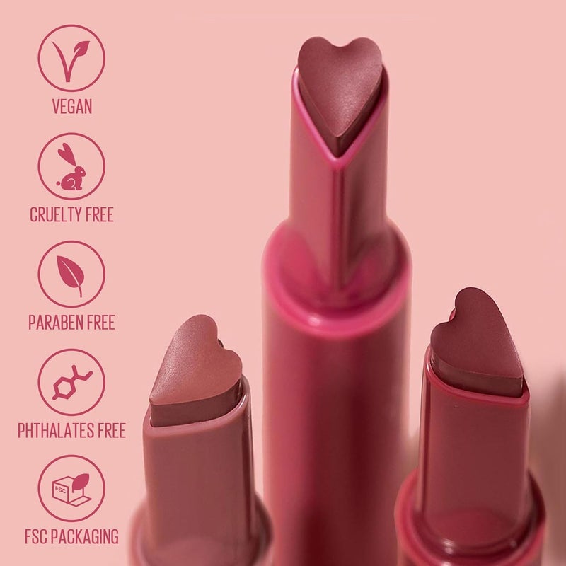 KAJA Heart Melter Lip Gloss – Crazy 4U- High-Shine Soft Rosy Mauve Gloss Stick with Moisturizing Oils, Lightweight Non-Sticky Vegan K-Beauty Lip Color,0.04 Oz - Image 3