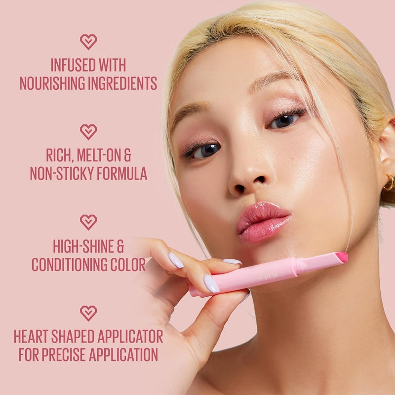 KAJA Heart Melter Lip Gloss – Crazy 4U- High-Shine Soft Rosy Mauve Gloss Stick with Moisturizing Oils, Lightweight Non-Sticky Vegan K-Beauty Lip Color,0.04 Oz - Image 4