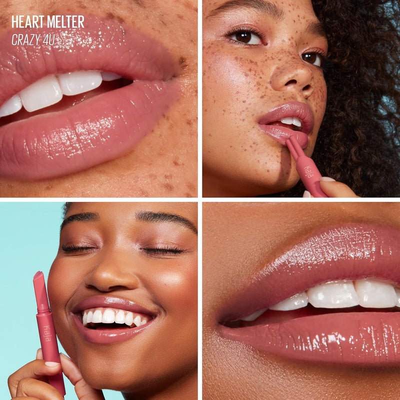 KAJA Heart Melter Lip Gloss – Crazy 4U- High-Shine Soft Rosy Mauve Gloss Stick with Moisturizing Oils, Lightweight Non-Sticky Vegan K-Beauty Lip Color,0.04 Oz - Image 2