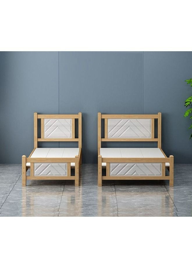 KARNAK Solid Wooden Bed with Medicated Mattress Size 90x190 CM  - Image 5