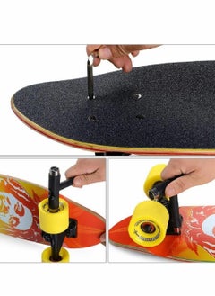 Y&D Skate Tools, All-in-One Skateboard Ball Bearings Portable T Tool Accessory L-Type Cross Head Wrench Tools Multi-function for Scooter Longboard  - Image 3