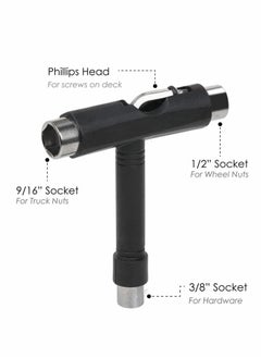 Y&D Skate Tools, All-in-One Skateboard Ball Bearings Portable T Tool Accessory L-Type Cross Head Wrench Tools Multi-function for Scooter Longboard  - Image 5