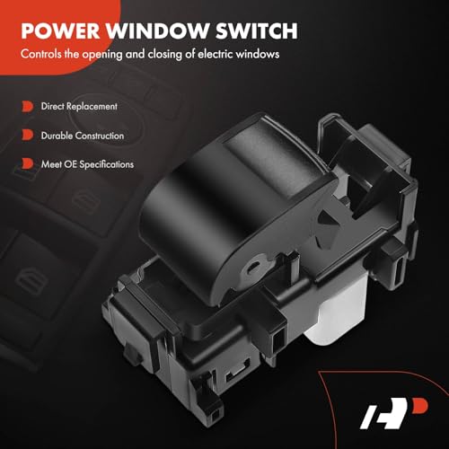 A-Premium Power Window Switch Compatible with Scion XB TC & Toyota Highlander Matrix Camry Corolla RAV4 Sequoia Tacoma Tundra Yaris, Rear Side or Front Right Side, Replace # 8481052030, 8481006060 - Image 3