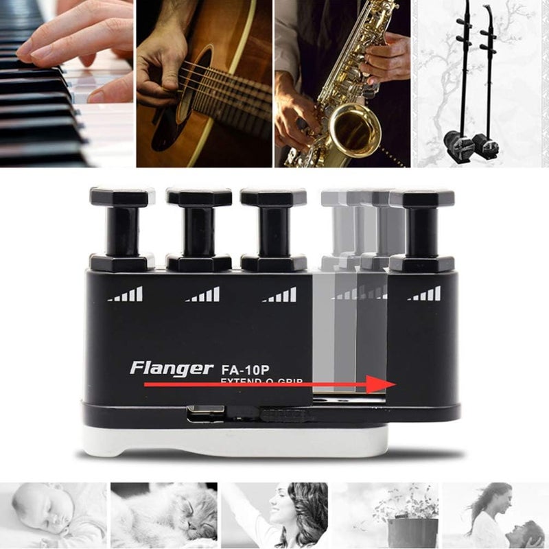 klarako Child Piano Finger Strengthener Hand Grip Exerciser Trainer for Bass Guitar Ukulele Piano Saxophone Violin Black Kids Guitar - Image 3