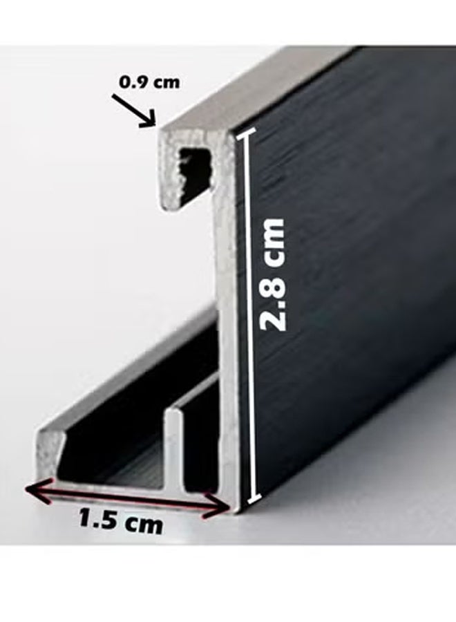 إن كي أكس مرآة كاملة الطول 60 × 165 سم، مرآة أرضية بإطار من سبائك الألومنيوم، مرآة زينة كبيرة قائمة بذاتها لغرفة النوم، مرآة كاملة الجسم مع حامل لغرفة المعيشة وغرفة النوم، لون أسود - Image 5