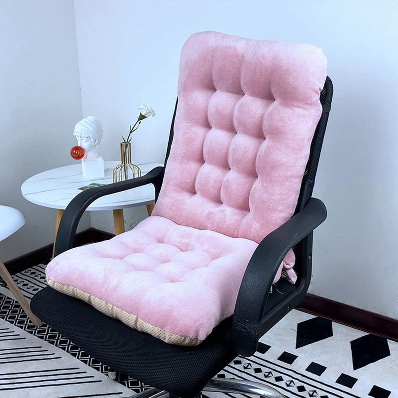 NonSlip Rocking Chair Cushion Premium Tufted Rocker Seat Back Pad with Ties Sturdy Comfort Thick Padding Pillow Chair Mat Cushions for OutdoorIndoor Office Car Home Dining Room Kitchen PatioPink