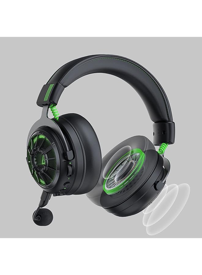 EKSA Starengine Pro Pc Gaming Headset 7.1 Surround Sound For Ps4 Ps5 Xbox Ai Intelligent Noise Cancelling Microphone Dual Chamber Driver Game/Muisc Mode Wired Headphones For Xbox One Computer - Image 5