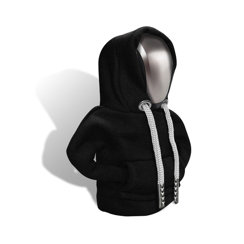 RGOAANC Gear Shift Hoodie Gear Shift Cover Fashionable Hoodie Automotive Gear Shift Knob Protector Car Accessories Mini Sweater Gear Shift Knob Cover for Car Gear Shift Levers Black - Image 3