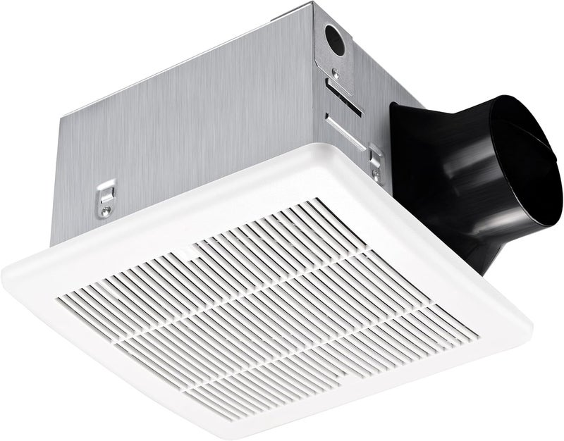 Tech Drive Super Quiet 110 CFM, 1.5 Sone Bathroom Ventilation and Exhaust Fan with Humidity Sensor, No Attic access Needed Installation, Ceiling Mounted Fan,White - Image 1