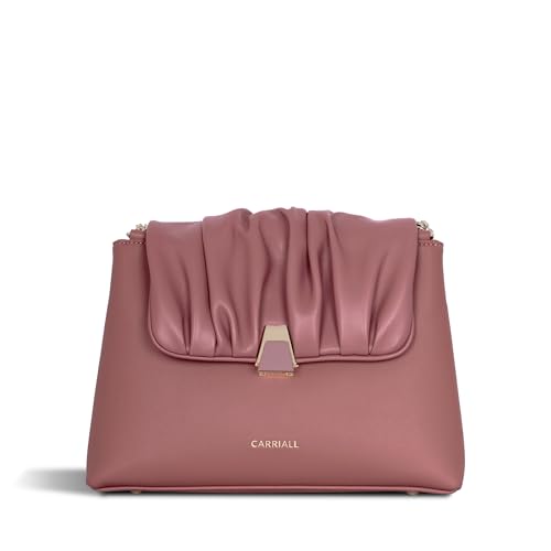 Carriall Bella Women’s Vegan Leather Handbag | Stylish Casual Shoulder Bag with Wallet purse, Secure Zip Pockets with shoulder strap – Structured & Stylish Everyday Bag for women & girls (PINK) - Image 1