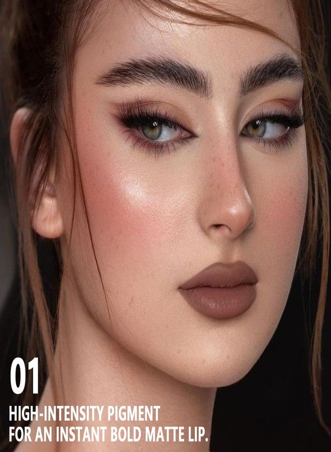 CAKAILA Brown Matte Cream Lipstick,Velvet Waterproof Long Lasting Smudge Proof for Women Lip Stick,Magic Lipstick 24 Hours Original Lip Liner Makeup,labiales mate 24 horas originales,Vegan,1 Count - Image 2