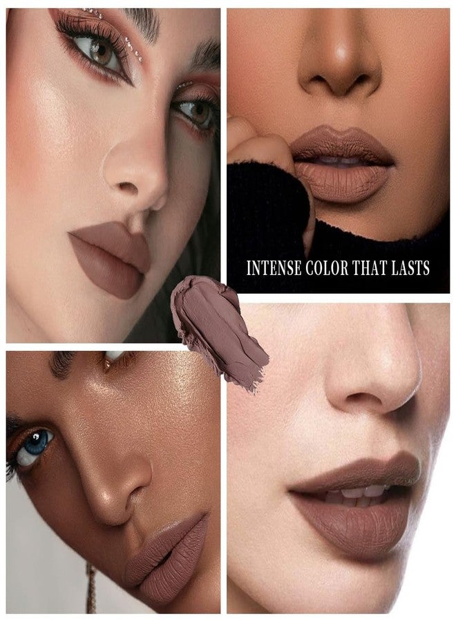 CAKAILA Brown Matte Cream Lipstick,Velvet Waterproof Long Lasting Smudge Proof for Women Lip Stick,Magic Lipstick 24 Hours Original Lip Liner Makeup,labiales mate 24 horas originales,Vegan,1 Count - Image 4