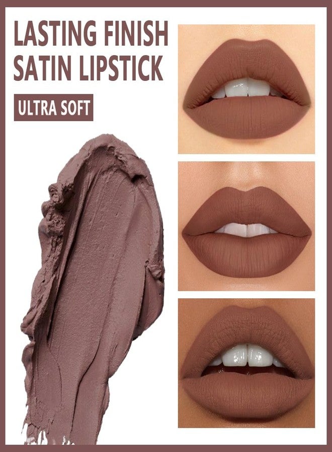 CAKAILA Brown Matte Cream Lipstick,Velvet Waterproof Long Lasting Smudge Proof for Women Lip Stick,Magic Lipstick 24 Hours Original Lip Liner Makeup,labiales mate 24 horas originales,Vegan,1 Count - Image 3