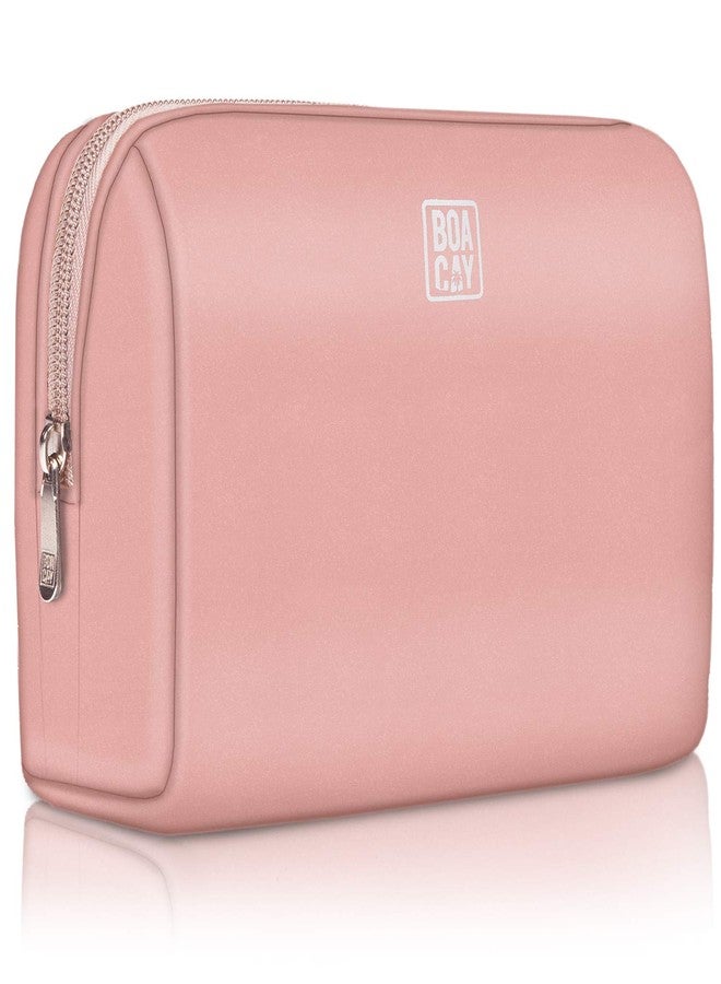 BOACAY Large Makeup Bag, Travel Cosmetic Pouch for Women, Zipper Toiletry Organizer for Purse, Kit Case for Accessories, Brushes - Image 1