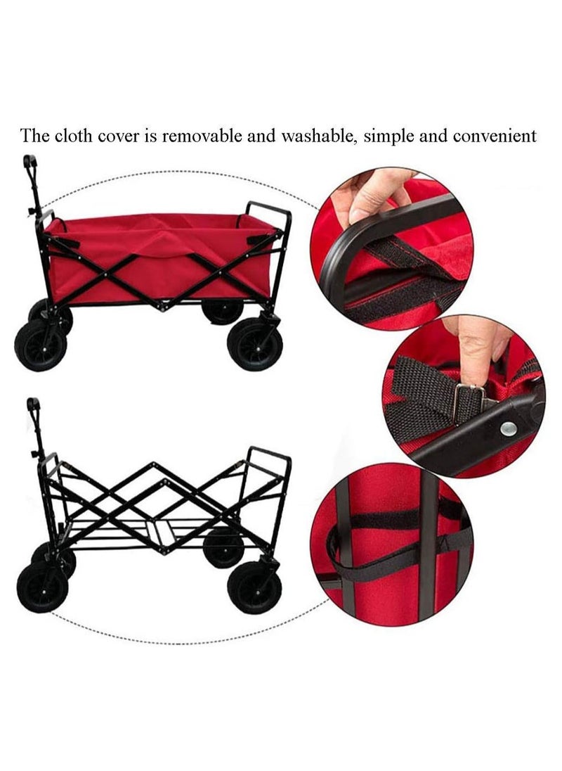 Generic - Storage Trolleys Folding Garden Trolley Cart Heavy Duty Wagon Multi-Function Shopping Cart for Outdoor Camping Photography Pull Truck, Load: 100Kg - Image 1