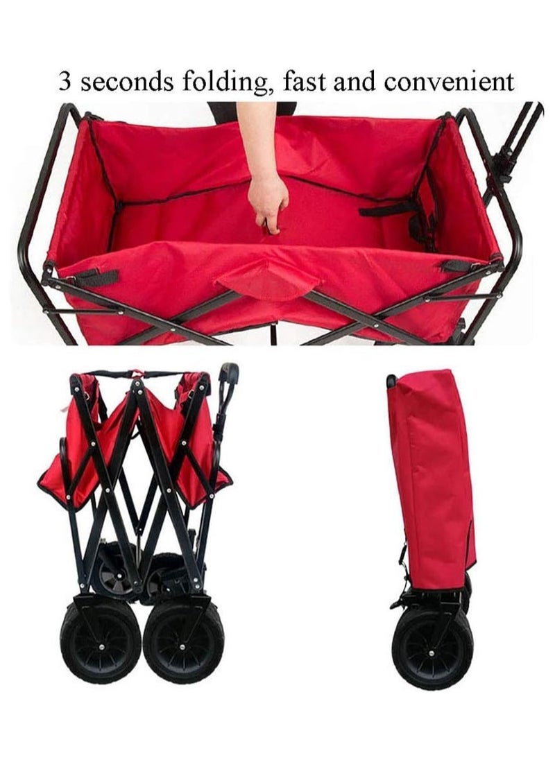 Generic - Storage Trolleys Folding Garden Trolley Cart Heavy Duty Wagon Multi-Function Shopping Cart for Outdoor Camping Photography Pull Truck, Load: 100Kg - Image 1
