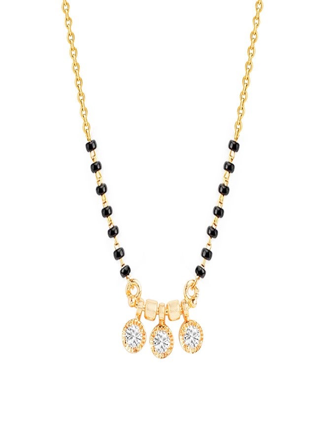 MINUTIAE Gold-Plated Artificial Stones and Beads Mangalsutra for Women's & Girls MNT0402_G - Image 1