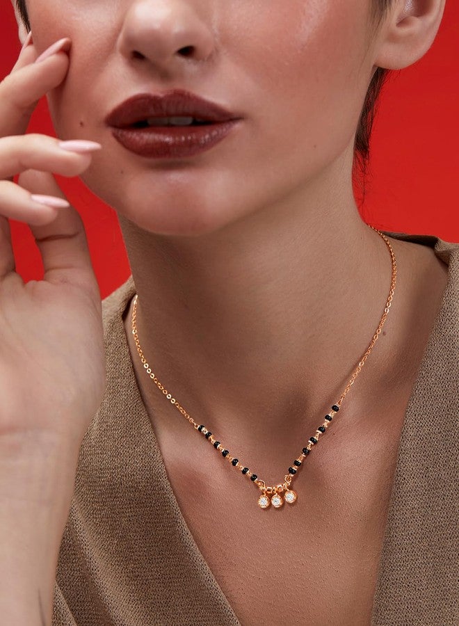 MINUTIAE Gold-Plated Artificial Stones and Beads Mangalsutra for Women's & Girls MNT0402_G - Image 3