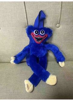 Y&D Plush Backpack Huggy Wuggy Poppy Toy Big Soft Stuffed Horror Cute Funny Cartoon Bag For Kids(Blue)  - Image 2