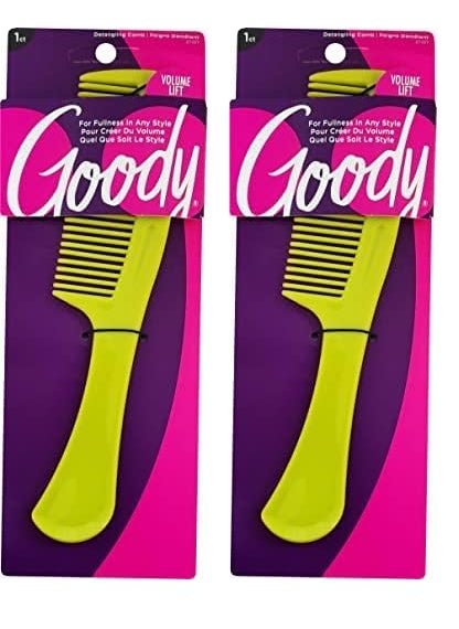 Goody Goody Styling Essentials Detangling Comb  Suitable for All Hair Types  Fine Tooth for Wet or Dry Hair  Accessories for Men Women Boys and Girls Pack of 2  - Image 1