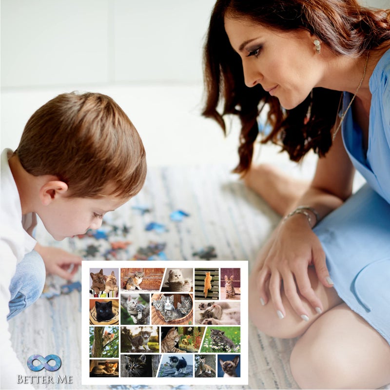 Better Me Cute Kittens 500-Piece Jigsaw Puzzle - Cat Lover Collage with Black Cats, Tabbies, Siamese & More, Fun Puzzle for Adults & Kids (500 Pieces) - Image 4