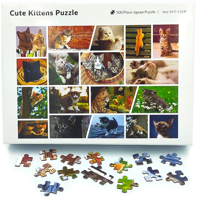 Better Me Cute Kittens 500-Piece Jigsaw Puzzle - Cat Lover Collage with Black Cats, Tabbies, Siamese & More, Fun Puzzle for Adults & Kids (500 Pieces) - Image 5