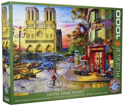EuroGraphics Notre Dame by Dominic Davison 1000Piece Puzzle Green - Image 1