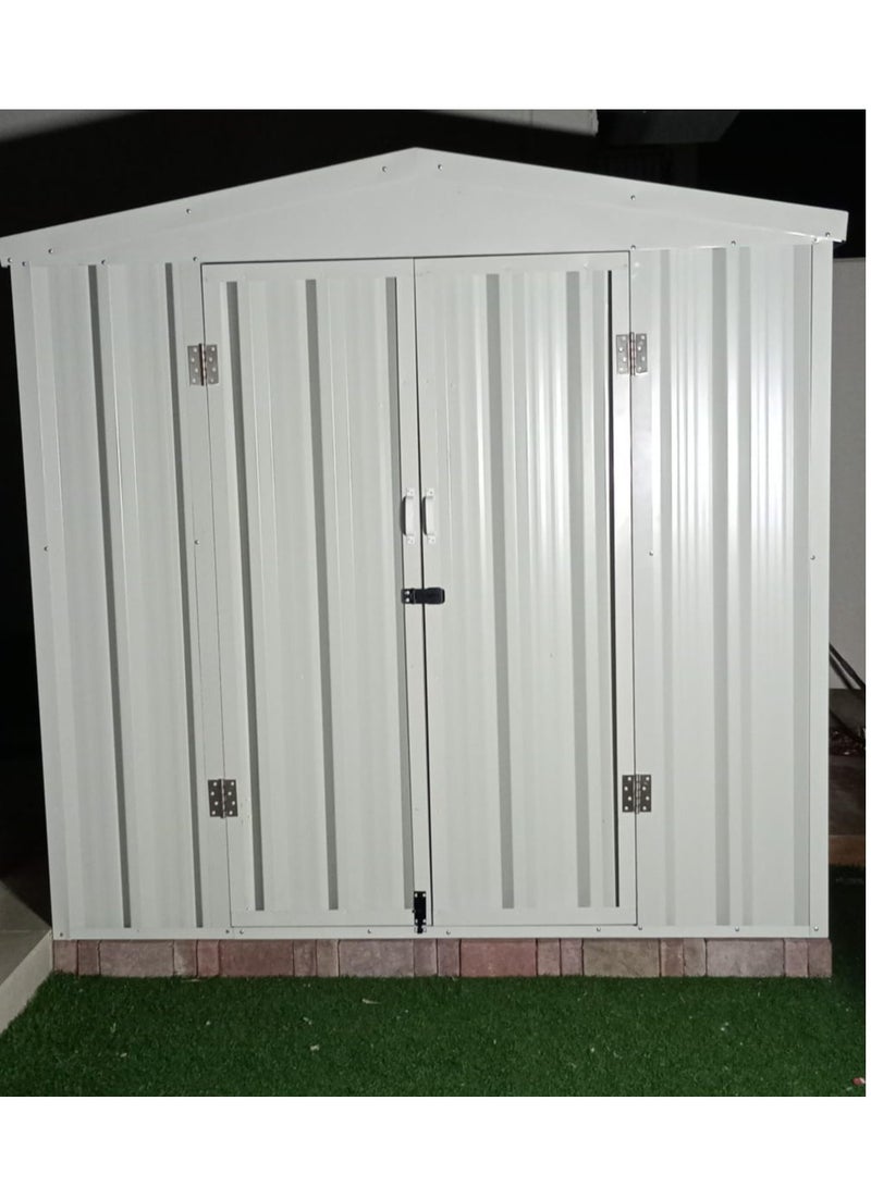 Generic Quad Bliss Garden Storage Shed /Galvanized Metal/Hinge Door  - Image 1