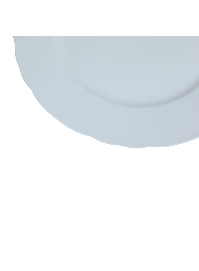Alsaif Gallery White Flat Round Porcelain Serving Plate 12 Inch - Image 3