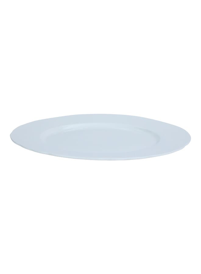 Alsaif Gallery White Flat Round Porcelain Serving Plate 12 Inch - Image 4