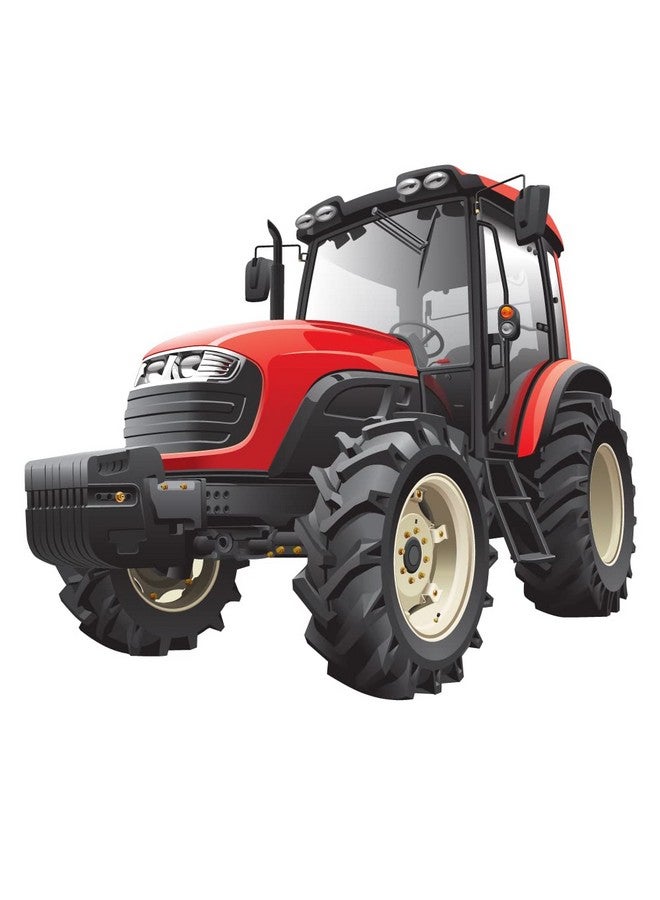 StikArt Red Agricultural Farm Tractor Wall Decal (12-inches H by 11 inches W) - Image 1