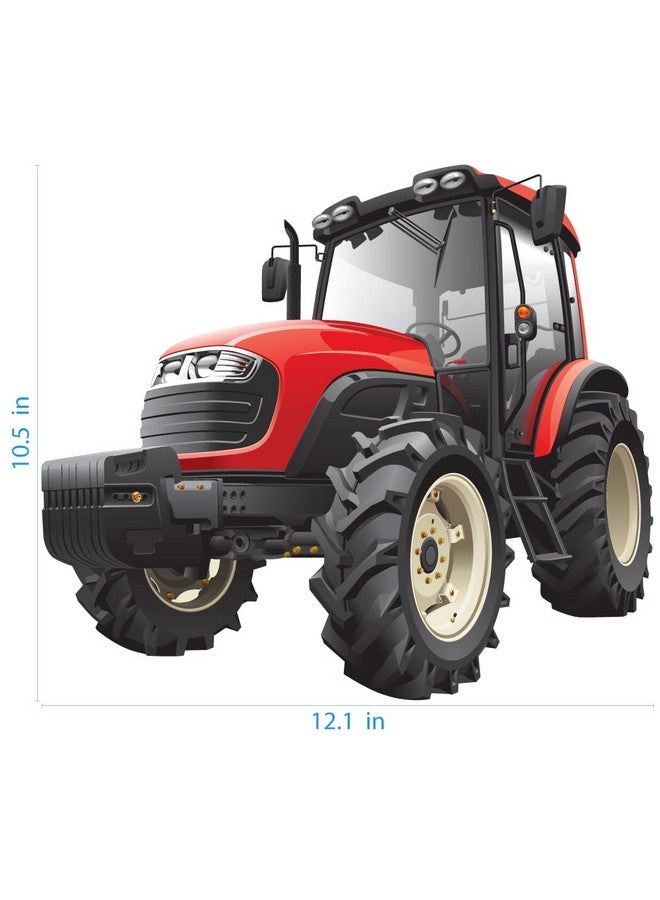 StikArt Red Agricultural Farm Tractor Wall Decal (12-inches H by 11 inches W) - Image 2