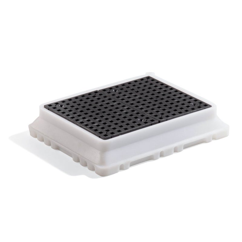 PIG Spill Containment Tray | New Spill Tray | 3 Gallon Sump Capacity | PAK372, White/Black - Image 1