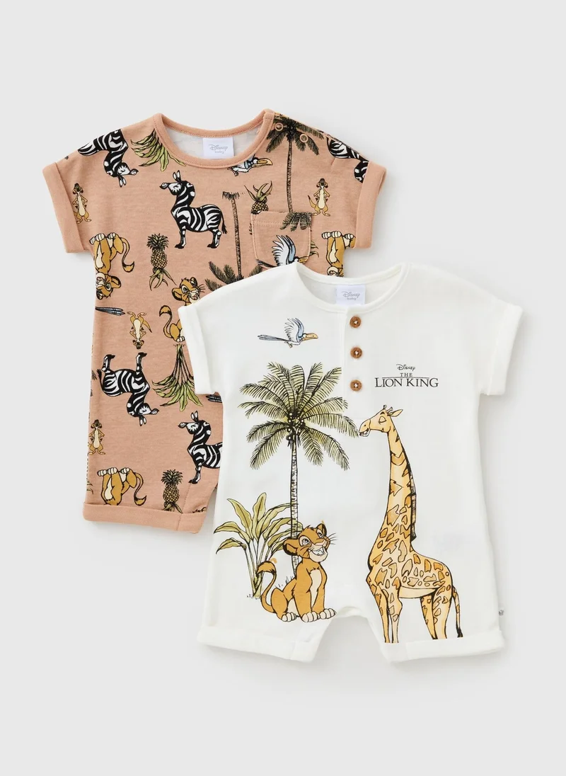 ماتلان Disney 2 Pack Baby Cream Lion King Rompers