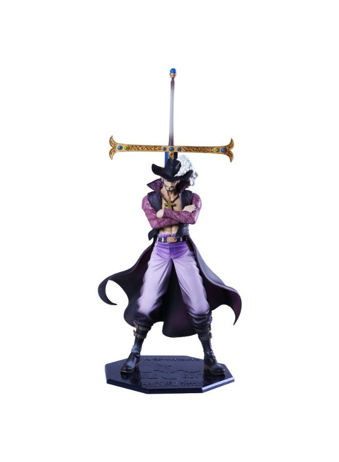general One Piece Hand-made Qiwu Sea Eagle Eye Desktop decoration Jorakel Mihawk character Model Collection Decorative Toys Gifts for family and friends - Image 1