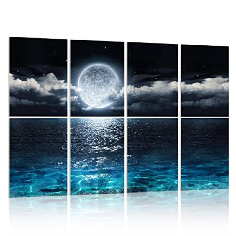 Acoustic Panels, Soundproof Wall Panels: Sound Absorbing Wall Art, 8 Pack 12"x16" Decorative Sound Proofing Panels, Acoustical Treatment Better than Sound Proof Foam, Noise Cancelling Wall Panels - Image 1